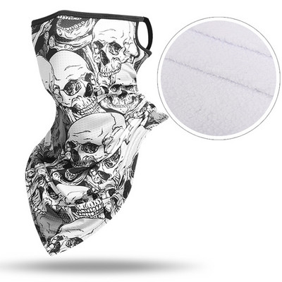 3D kaukolė žiemos slidinėjimo šalikas vamzdis vilnonis veido dangtelis dviračių kaukė Šalikai karinis trikampis bandana vėjui atsparus kaklo getras vyrams, moterims