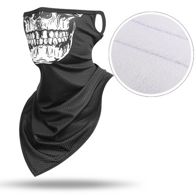 3D kaukolė žiemos slidinėjimo šalikas vamzdis vilnonis veido dangtelis dviračių kaukė Šalikai karinis trikampis bandana vėjui atsparus kaklo getras vyrams, moterims