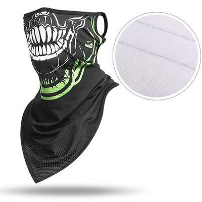 3D kaukolė žiemos slidinėjimo šalikas vamzdis vilnonis veido dangtelis dviračių kaukė Šalikai karinis trikampis bandana vėjui atsparus kaklo getras vyrams, moterims