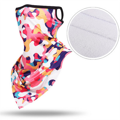 Žieminė slidinėjimo kaukė dviračių slidinėjimui šiluminė vilnos kaukė Unisex lauko sportui, vėjui atspari dviračių galvos apdangalai Balaclava pusės veido kaukė šilta