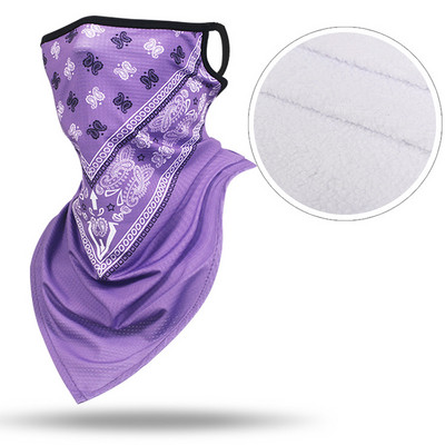 Žieminė slidinėjimo kaukė dviračių slidinėjimui šiluminė vilnos kaukė Unisex lauko sportui, vėjui atspari dviračių galvos apdangalai Balaclava pusės veido kaukė šilta