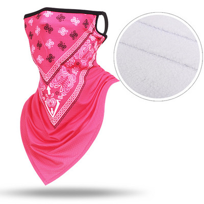 Žieminė slidinėjimo kaukė dviračių slidinėjimui šiluminė vilnos kaukė Unisex lauko sportui, vėjui atspari dviračių galvos apdangalai Balaclava pusės veido kaukė šilta