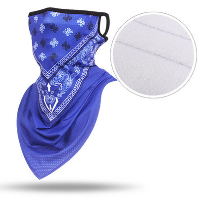 Žieminė slidinėjimo kaukė dviračių slidinėjimui šiluminė vilnos kaukė Unisex lauko sportui, vėjui atspari dviračių galvos apdangalai Balaclava pusės veido kaukė šilta