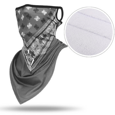 Žieminė slidinėjimo kaukė dviračių slidinėjimui šiluminė vilnos kaukė Unisex lauko sportui, vėjui atspari dviračių galvos apdangalai Balaclava pusės veido kaukė šilta