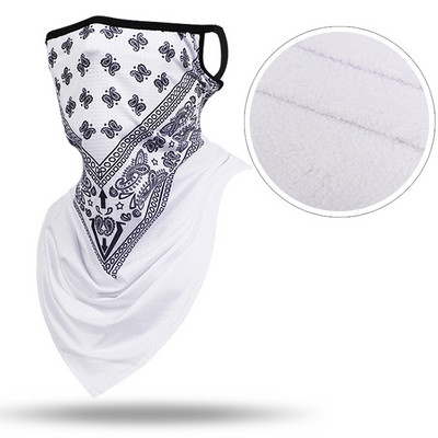 Žieminė slidinėjimo kaukė dviračių slidinėjimui šiluminė vilnos kaukė Unisex lauko sportui, vėjui atspari dviračių galvos apdangalai Balaclava pusės veido kaukė šilta