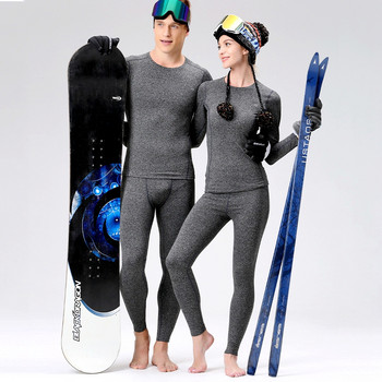 Мъжки Дамски комплект бельо за ски Зимни спортове Бързосъхнещо термобельо Ски облекло Спортно облекло