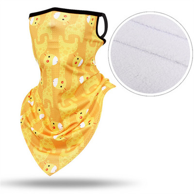 Vaikų žieminė dviračių kaukė Slidinėjimo seilinukai 3D spausdinimui Vaikų snieglenčių kaukė Bandana žieminė kaklo šildoma vilnos trikampė skara panelė