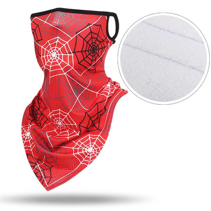 Vaikų žieminė dviračių kaukė Slidinėjimo seilinukai 3D spausdinimui Vaikų snieglenčių kaukė Bandana žieminė kaklo šildoma vilnos trikampė skara panelė