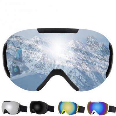 Magnetické lyžiarske okuliare s dvojvrstvovými polarizačnými šošovkami, lyžiarske, proti zahmlievaniu, UV400, snowboardové okuliare pre mužov a ženy