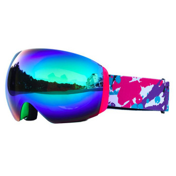 Ски очила двойни слоеве против мъгла Ски очила Моторни шейни ски маска ски очила сноуборд мъже жени googles