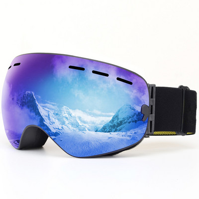 HD plataus matymo snieglenčių slidinėjimo akiniai vyriški, moteriški dvigubi lęšiai nuo rasojimo slidinėjimo akiniai žieminiai vėjui atsparūs UV400 sniego motociklo akiniai