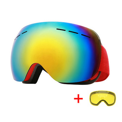 Férfi Női Páramentes síszemüveg Night Vison lencsével dupla lencsével UV400 síszemüveg kültéri szélálló snowboard szemüveg maszk