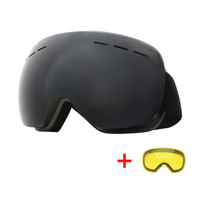 Férfi Női Páramentes síszemüveg Night Vison lencsével dupla lencsével UV400 síszemüveg kültéri szélálló snowboard szemüveg maszk