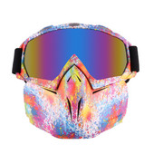 Téli UV400 szélálló síszemüveg levehető maszkkal páramentes síelés snowboard szemüveg kültéri motoros szán motoros szemüveg