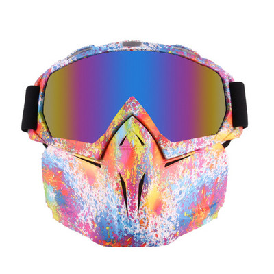 Téli UV400 szélálló síszemüveg levehető maszkkal páramentes síelés snowboard szemüveg kültéri motoros szán motoros szemüveg