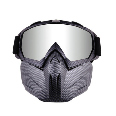 Téli UV400 szélálló síszemüveg levehető maszkkal páramentes síelés snowboard szemüveg kültéri motoros szán motoros szemüveg