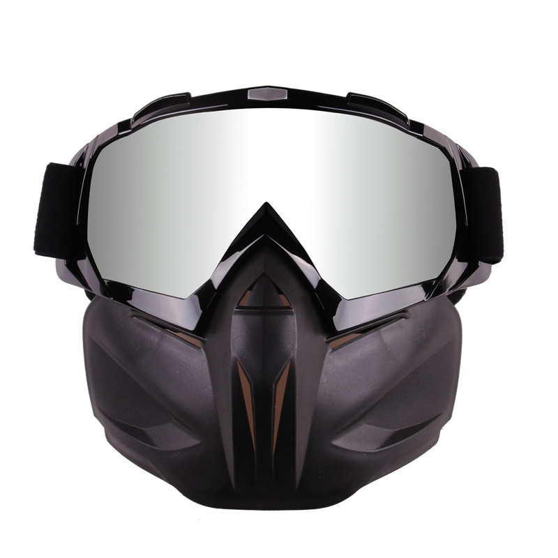 Téli UV400 szélálló síszemüveg levehető maszkkal páramentes síelés snowboard szemüveg kültéri motoros szán motoros szemüveg