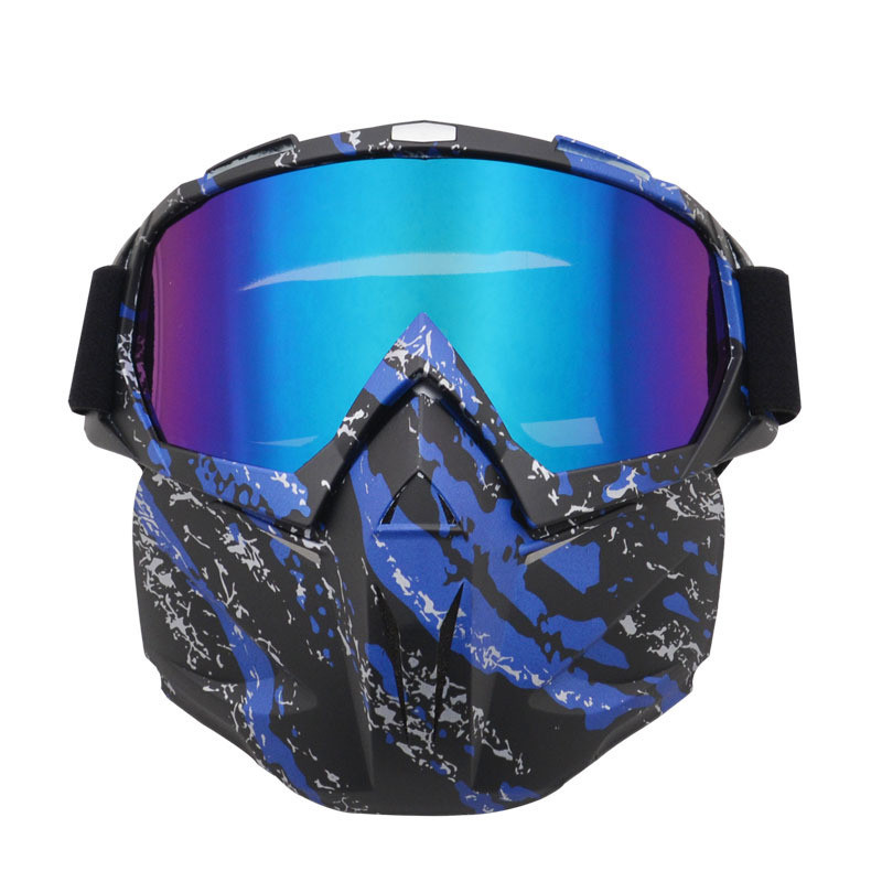 Téli UV400 szélálló síszemüveg levehető maszkkal páramentes síelés snowboard szemüveg kültéri motoros szán motoros szemüveg