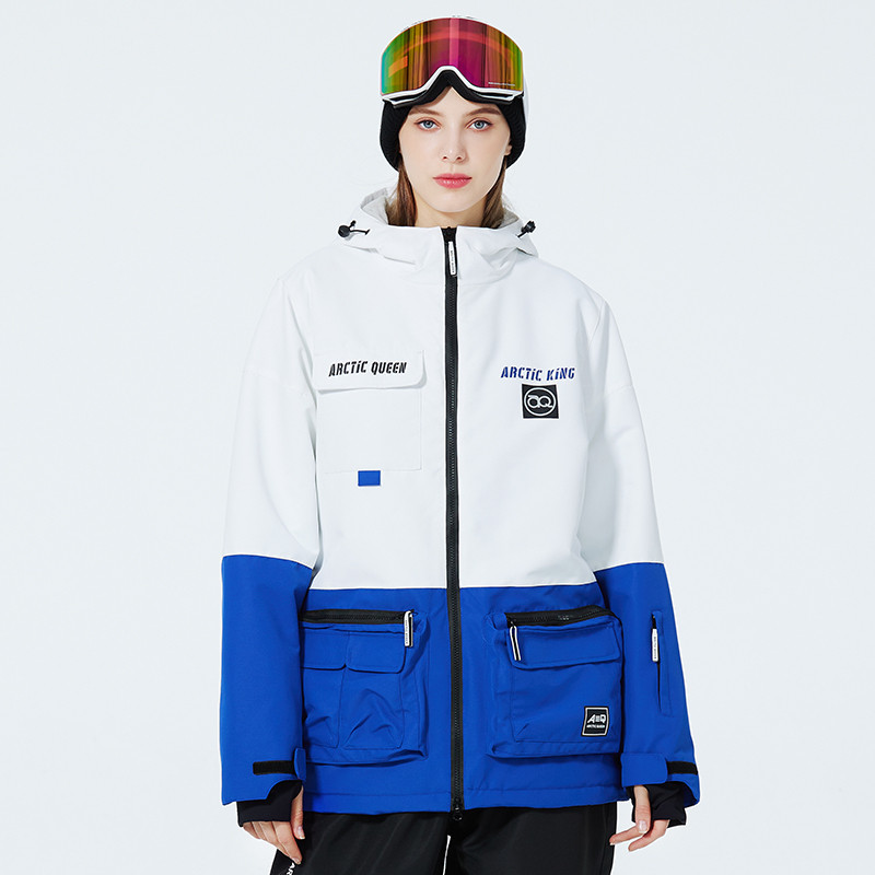 Nauja žieminė „Patchwork“ slidinėjimo striukė moterims Vyriška snieglenčių striukė Neperšlampama pora Žieminis paltas Vyriška sniego striukė Žieminė sniego striukė