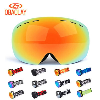 Ochelari de schi Straturi duble Protecție UV400 Mască de schi anti-aburire Ochelari Ochelari de schi pentru motos de zăpadă Bărbați Femei Ochelari de zăpadă pentru snowboard