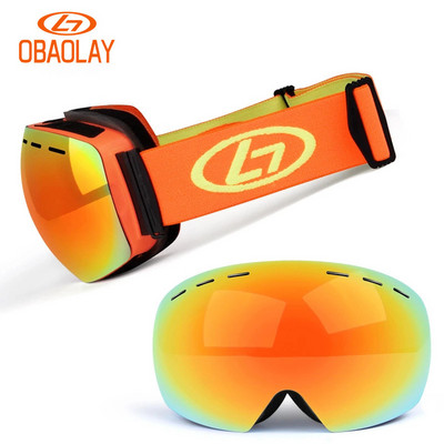 Ochelari de schi Straturi duble Protecție UV400 Mască de schi anti-aburire Ochelari Ochelari de schi pentru motos de zăpadă Bărbați Femei Ochelari de zăpadă pentru snowboard