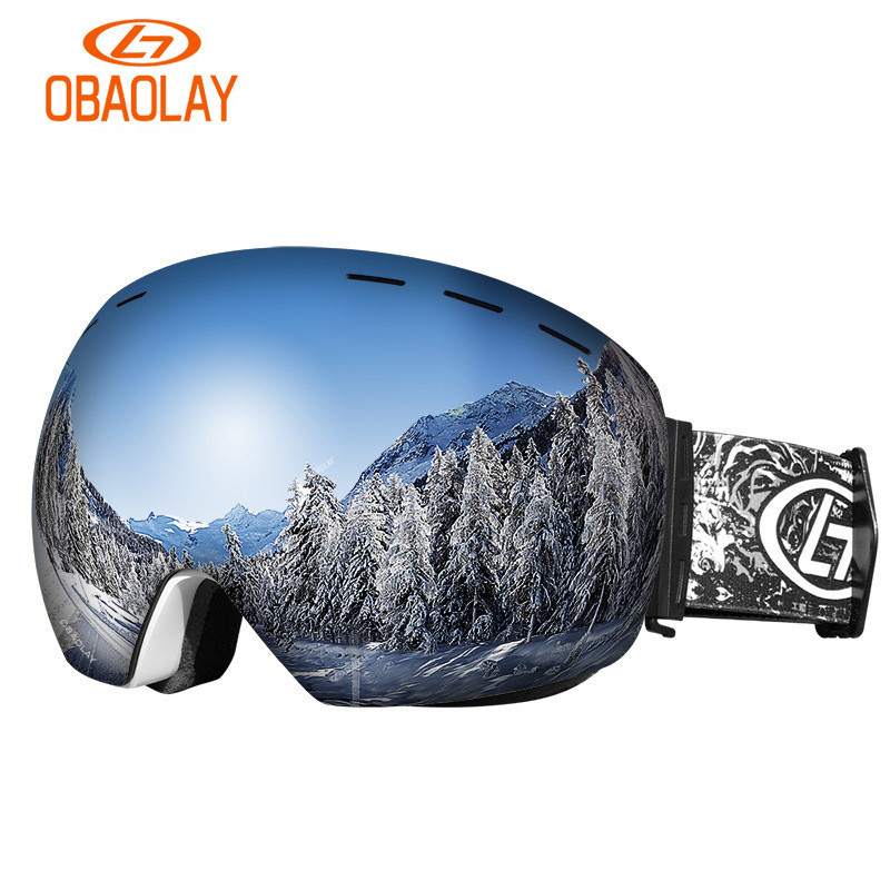 Ochelari de schi Straturi duble Protecție UV400 Mască de schi anti-aburire Ochelari Ochelari de schi pentru motos de zăpadă Bărbați Femei Ochelari de zăpadă pentru snowboard