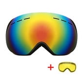 Dvigubi lęšiai nerasojantys slidinėjimo akiniai su naktinio matymo objektyvu žiemos sniego sportui slidinėjimo akiniai UV400 snieglenčių sniego motociklų akiniai