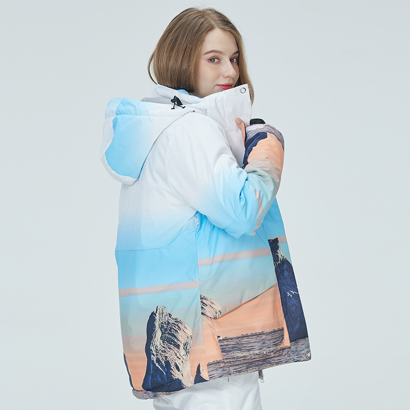 Žiemos lauko sportinė striukė Moteriška snieglenčių striukė Vyriška slidinėjimo paltas Vandeniui atsparus sniego šiltas paltas Vyriška slidinėjimo striukė šilta