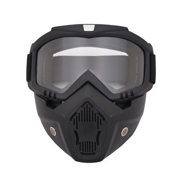 Χειμερινά αντιανεμικά γυαλιά σκι με αφαιρούμενη μάσκα Γυαλιά Snowboard για εξωτερικούς χώρους UV400 Unisex Αντιθαμβωτική μάσκα γυαλιών για Snowmobile