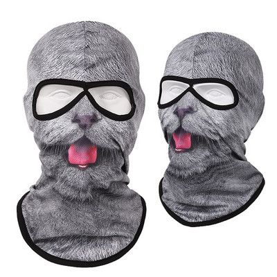 Motociklo 3D Animal Balaclava vėjui atsparus veido skydas Šalmas variklio gaubtas viso veido kaukė muzikos festivaliams, reivoms, slidinėjimui, Helovinui