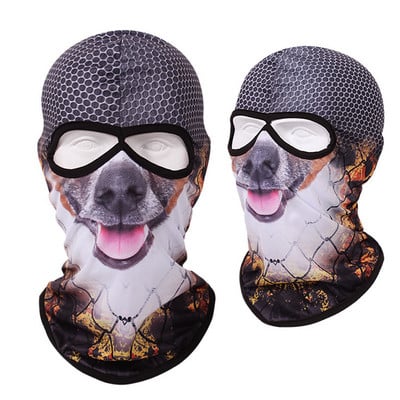 Motociklo 3D Animal Balaclava vėjui atsparus veido skydas Šalmas variklio gaubtas viso veido kaukė muzikos festivaliams, reivoms, slidinėjimui, Helovinui