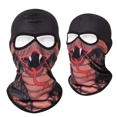 Motociklo 3D Animal Balaclava vėjui atsparus veido skydas Šalmas variklio gaubtas viso veido kaukė muzikos festivaliams, reivoms, slidinėjimui, Helovinui