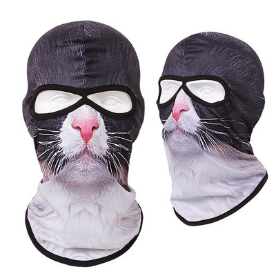 Motociklo 3D Animal Balaclava vėjui atsparus veido skydas Šalmas variklio gaubtas viso veido kaukė muzikos festivaliams, reivoms, slidinėjimui, Helovinui