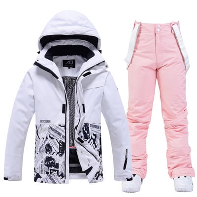 Slidinėjimo Striukės Vyriškos Moteriškos Žieminės Slidinėjimo Kelnės Vandeniui Neperšlampamas Sniego kostiumas Šiltas Snieglentės Striukė Kelnės Sniego paltai Slidinėjimo kostiumai AL068
