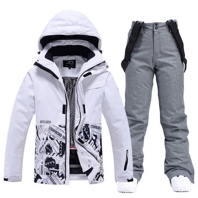 Slidinėjimo Striukės Vyriškos Moteriškos Žieminės Slidinėjimo Kelnės Vandeniui Neperšlampamas Sniego kostiumas Šiltas Snieglentės Striukė Kelnės Sniego paltai Slidinėjimo kostiumai AL068