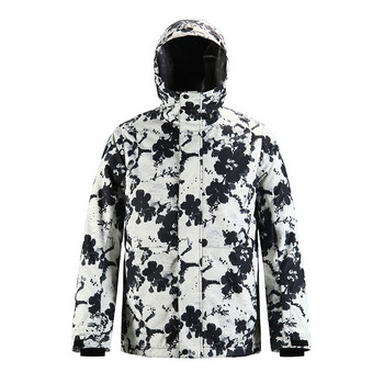 SMN Ανδρικά χειμερινά φορέματα Ice κοστούμι χιονιού Ρούχα Snowboarding Αδιάβροχα βαμβακερά ζεστά κοστούμια Μπουφάν για σκι και παντελόνια με λουριά Ανδρικά