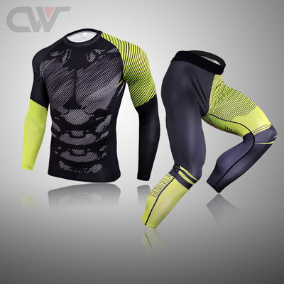 Зимно висококачествено ново термобельо Мъжки комплекти бельо 3D Spartan Compression Ski Sweat Бързосъхнещо мъжко термобельо