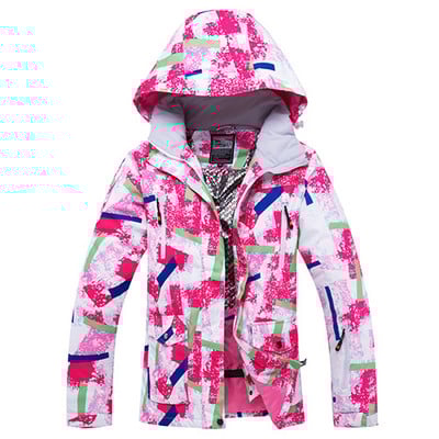Moteriška slidinėjimo striukė Snieglenčių striukė Neperšlampama sniego striukė Slidinėjimo sportinė apranga Kvėpuojanti Super šilta žiemos slidinėjimo kostiumo paltai