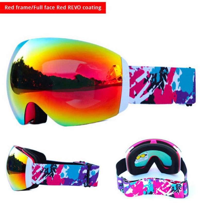 Nerasojantys slidinėjimo akiniai Aukštos kokybės slidinėjimo akiniai Nauji vėjui atsparūs lauko sportiniai akiniai nuo saulės Unisex dideli sferiniai akiniai