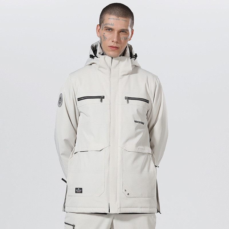 Žiemos nauja 2022 m. Aukščiausia slidinėjimo striukė šilta vyrų moterų lauko sportinė kalnų snieglenčių striukė vėjui atspari vandeniui slidinėjimo kostiumas su gobtuvu