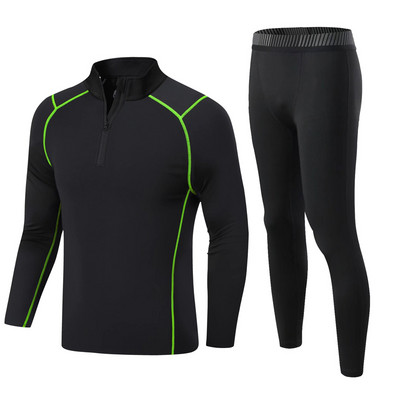 Vyriški drabužiai Žieminiai pirmo sluoksnio terminiai apatiniai vaikams Slidinėjimo ilgi apatiniai Vilnos apatiniai marškinėliai Šiltas prakaito kostiumas Bėgimo rinkiniai