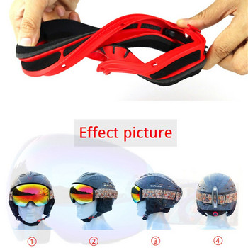 Διπλή στρώση γυαλιά σκι με ρυθμιζόμενη ζώνη καθρέφτη UV400 Προστασία κατά της ομίχλης για ενήλικες αντιανεμική μάσκα φιλτραρίσματος Ισχυρό φως Μάσκα