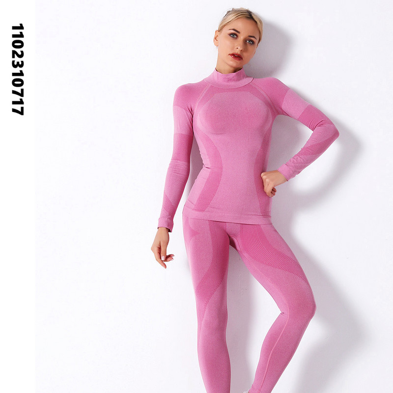 Naiste talvine termopesu Spordiks Suusa Fitness Quick Dry Thermo Kilpkaelusega Naiste Kootud Pikad Johns Komplekti Riided SK003