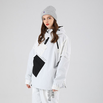 2022 Νέα ανδρική γυναικεία στολή χιονιού μπουφάν με κουκούλα σκι Παντελόνι για σκι Χειμερινό ζεστό αντιανεμικό αδιάβροχο παλτό σνόουμπορντ για εξωτερικούς χώρους