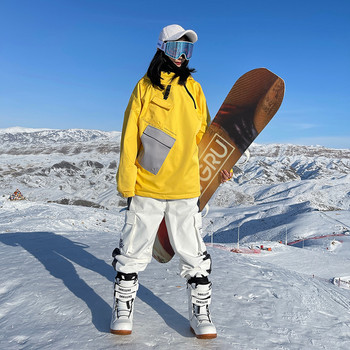 2022 нов мъжки дамски снежен костюм ски суичър яке ски панталони зимни топли ветроустойчиви водоустойчиви външни модни палта за сноуборд двойка