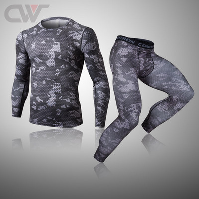 Men Thermal Underwear Winter Long Johns Sets Ski Thermal Underwear Long Johns Tops & Pants Running Warm Weather Size S to 4XL