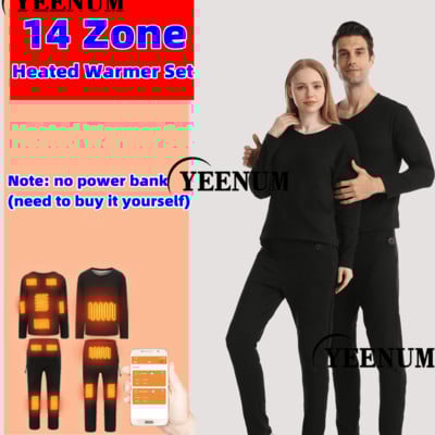 Зимно електрическо отопление бельо Bluetooth APP интелигентно термо бельо плюшено вълнено ски бельо електрическо отопление горен панталон