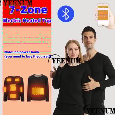 Зимно електрическо отопление бельо Bluetooth APP интелигентно термо бельо плюшено вълнено ски бельо електрическо отопление горен панталон