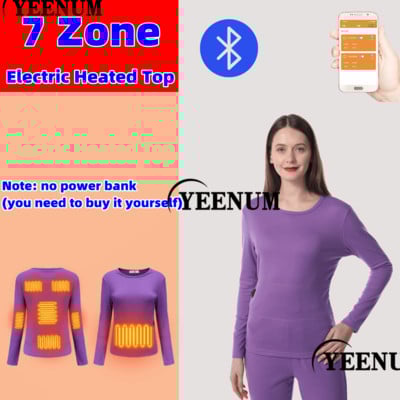 Зимно електрическо отопление бельо Bluetooth APP интелигентно термо бельо плюшено вълнено ски бельо електрическо отопление горен панталон