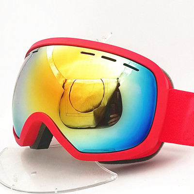 ROBESBON slidinėjimo akiniai Dvisluoksniai nuo rasojimo UV400 Profesionali REVO danga Vyriški Moteriški Sniego akiniai Lauko Sportas Slidinėjimas